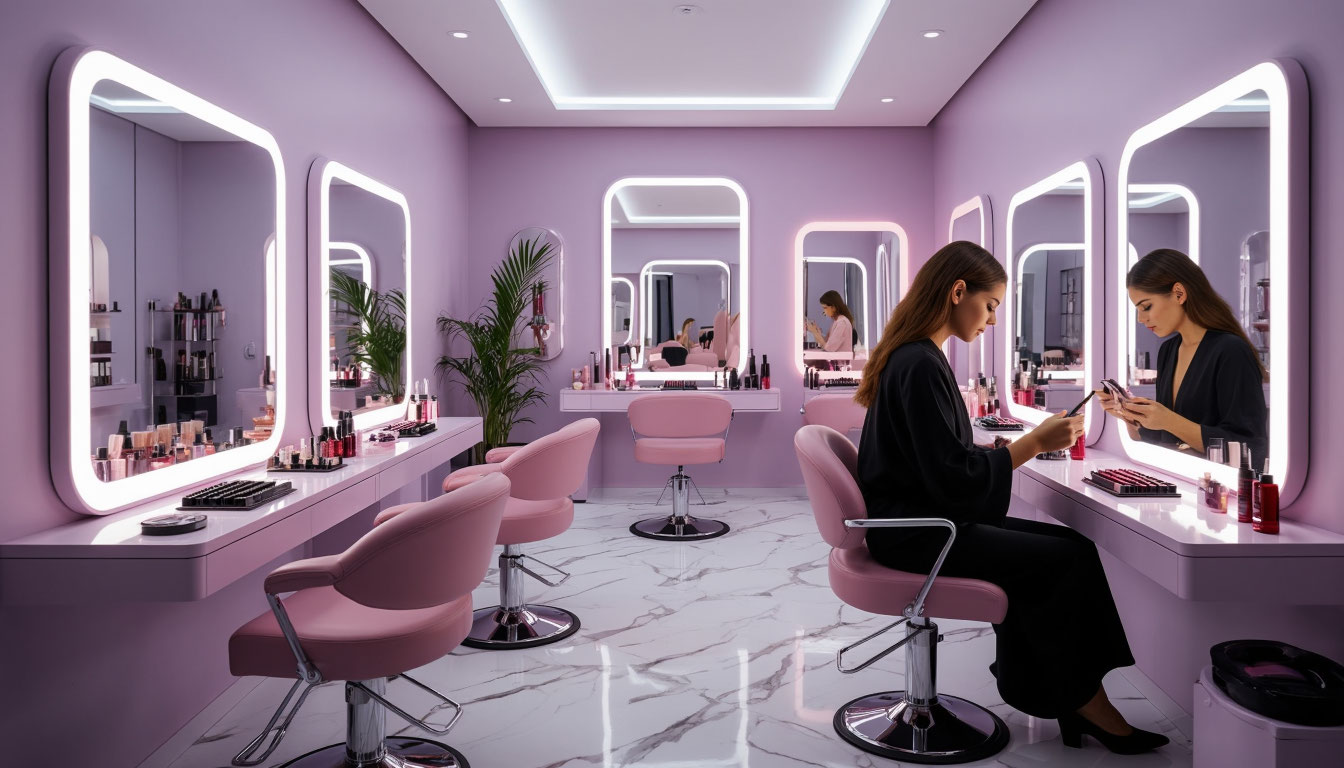 девушка в салоне красоты